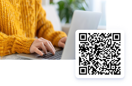 QR code to apply for financial assistance at Ascension St. Vincent's.