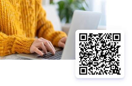 QR code to apply for financial assistance at Ascension St. Vincent's.