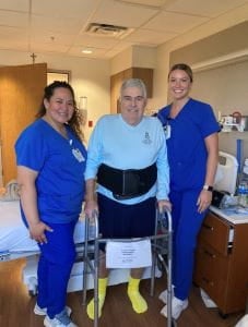patient receiving inpatient stroke rehab