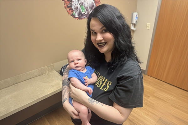 Theresa Phillips with baby Silas