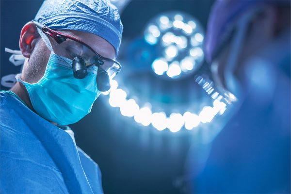 aortic surgeon with patient