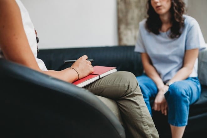 Patient receiving therapy. Ascension Seton's Behavioral Health teams can help.