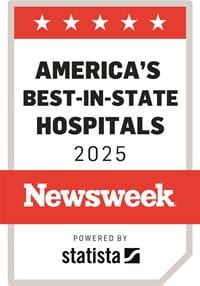 2025 Newsweek best in-state hospital award badge