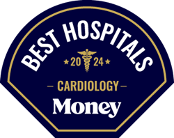 Money Best Hospital Cardiology 2024 Award Badge