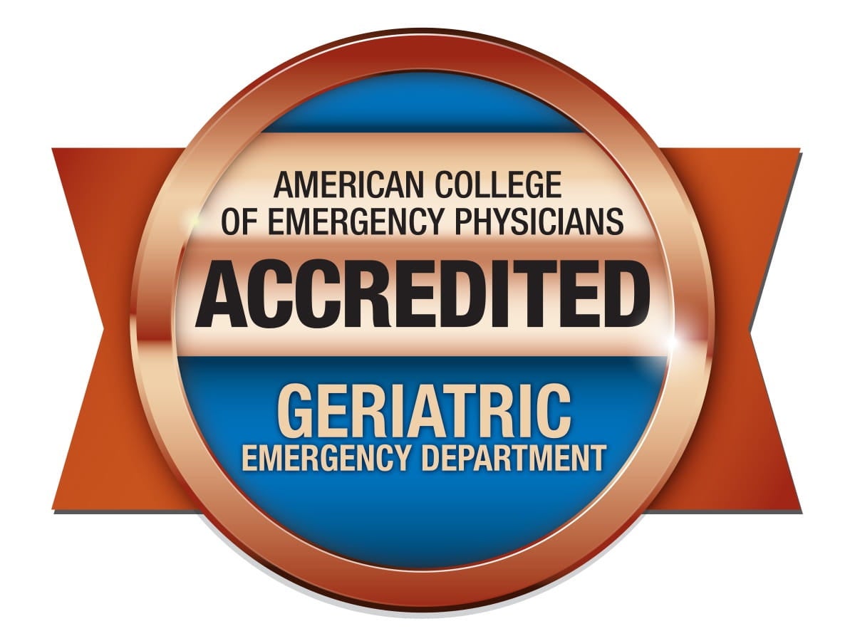 American College of Emergency Physicians Accredited Seal - Geriatric Emergency Department