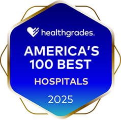 America's 100 best hospitals badge healthgrades