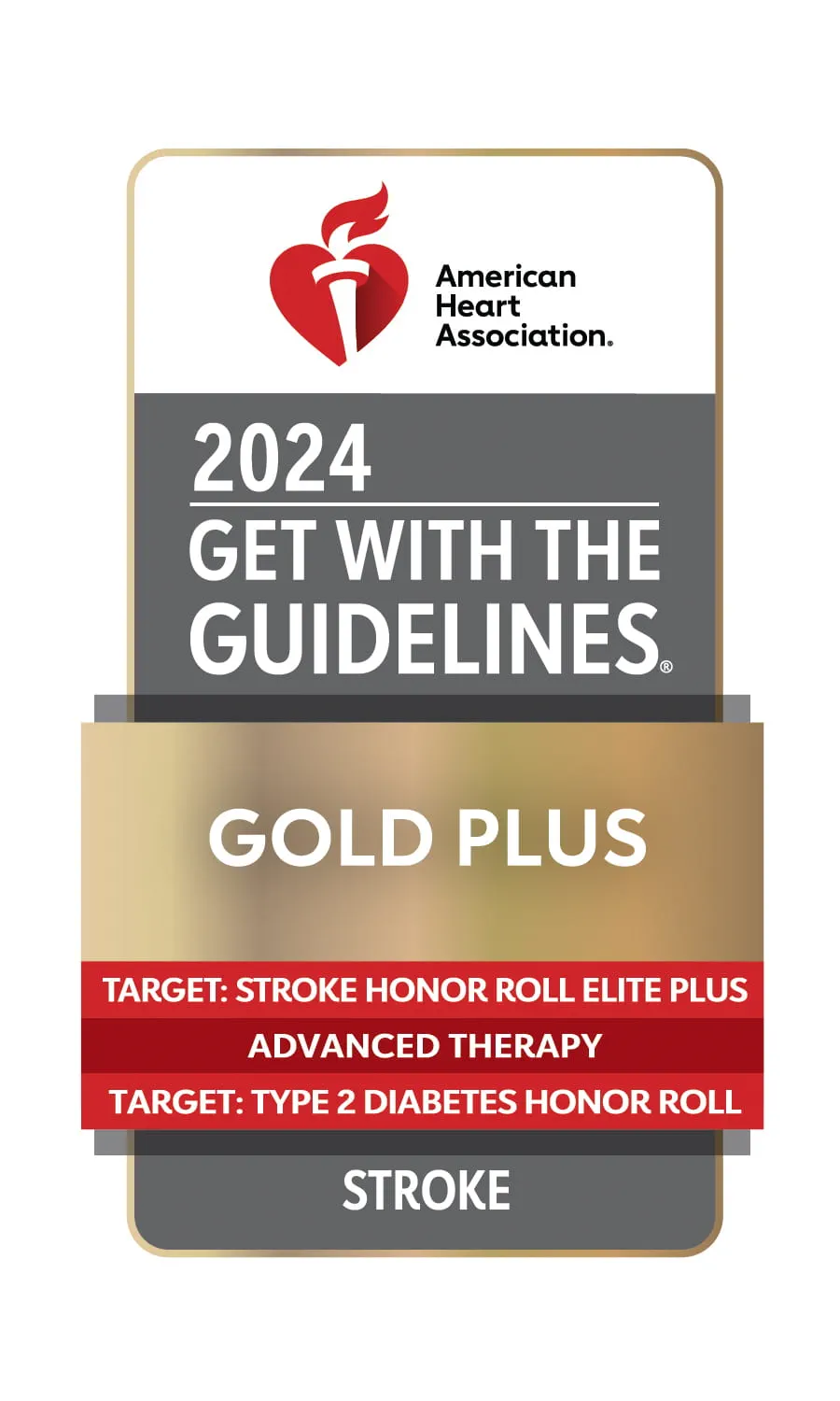 American Heart Association recognition for stroke care