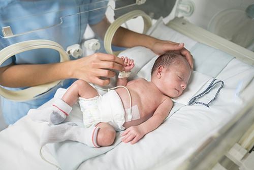 Infant in PICU at Dell Children's Medical Center